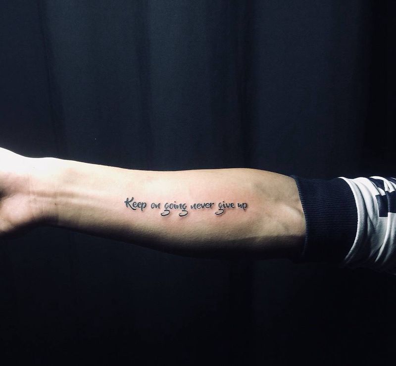 英文纹身图片_成品清新手臂纹身图案