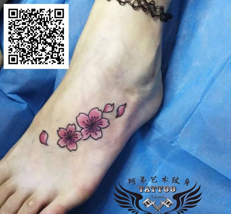 樱花纹身图片