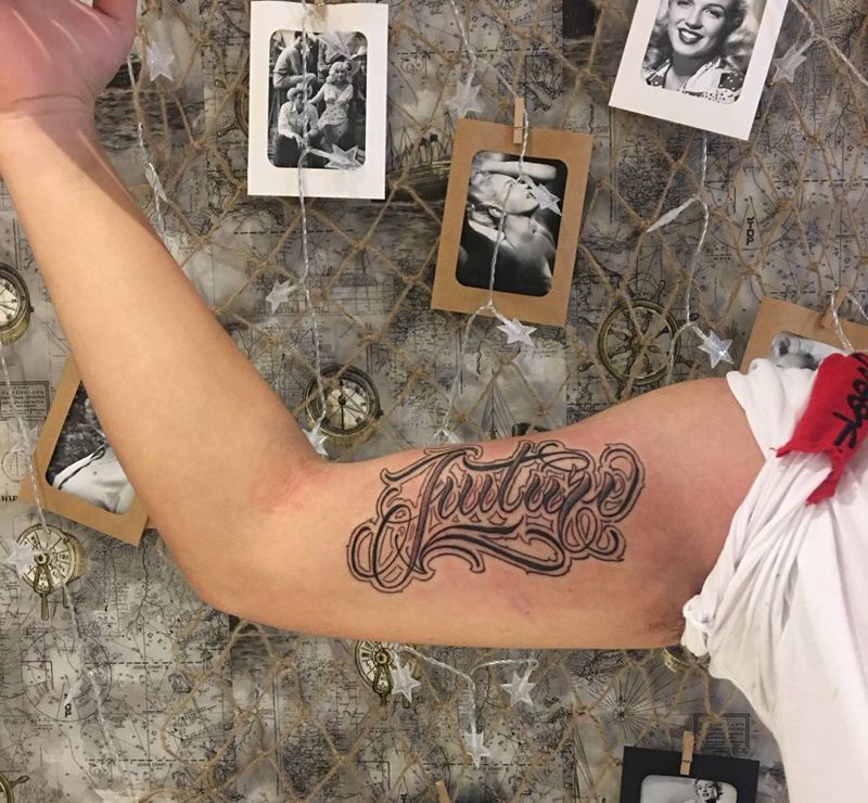 花体字纹身图片