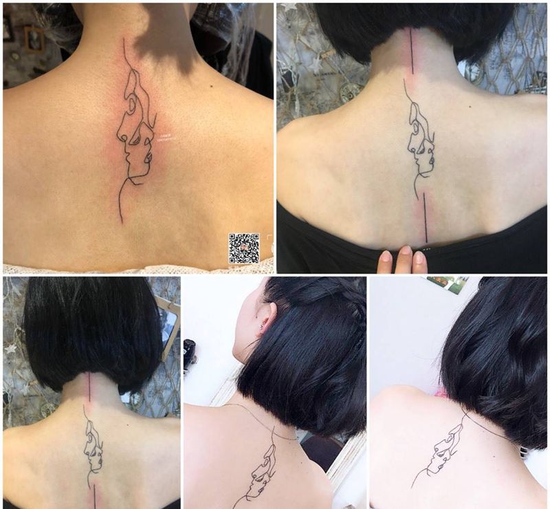 线条纹身图片