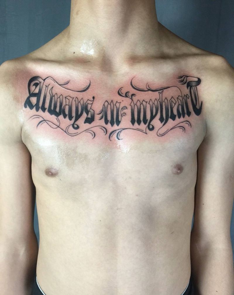 哥特字体纹身图片