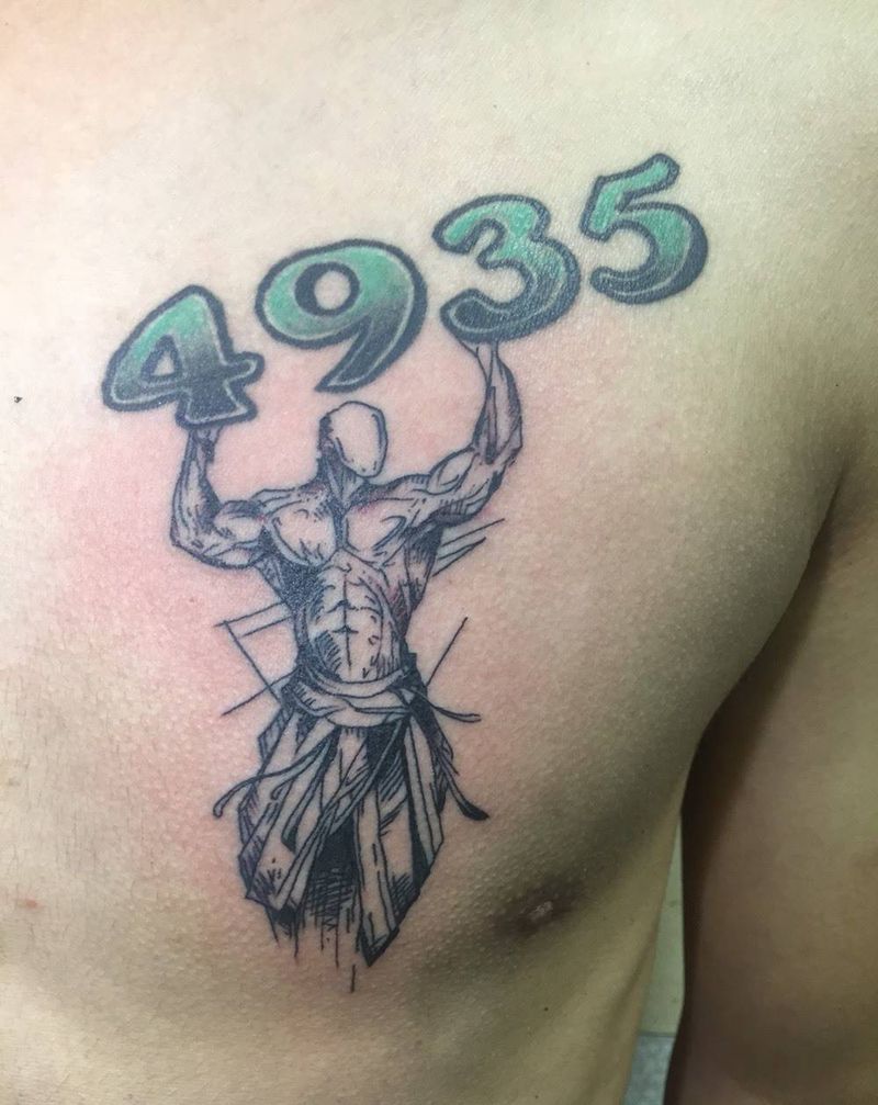 线条小人纹身图片