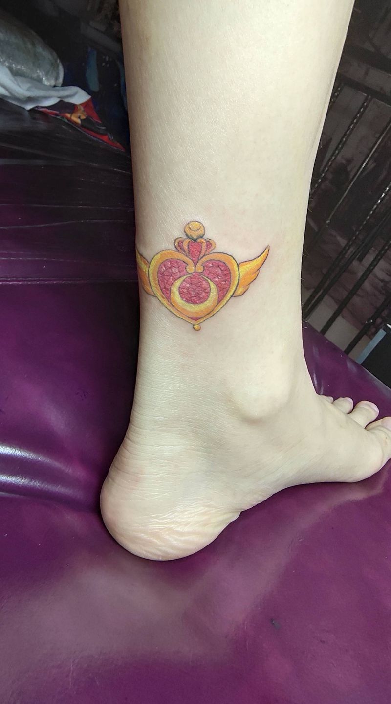 遮盖疤痕作品纹身图片_腿部水彩卡通纹身图案