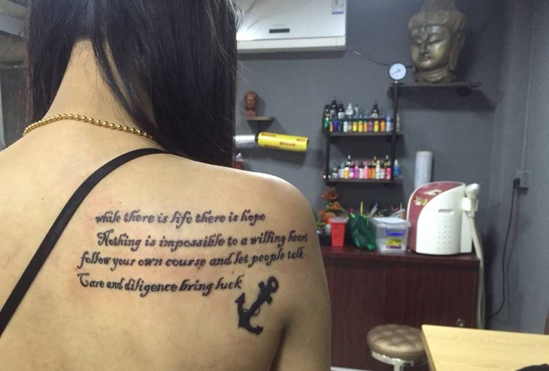 小英文纹身图片