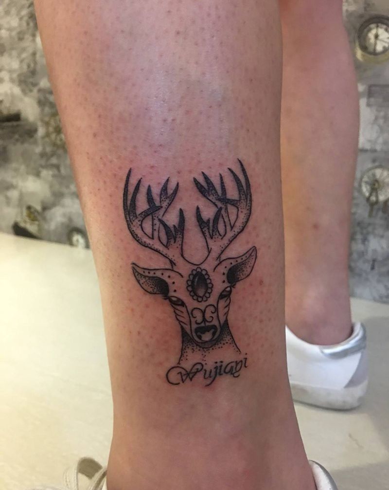鹿纹身图片