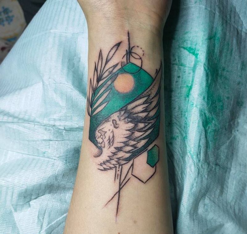 遮盖旧纹身纹身图片_手部水彩纹身图案