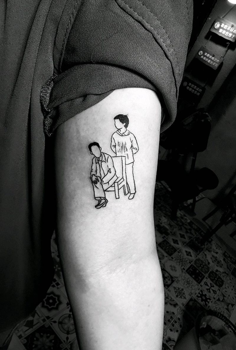 简笔画纹身图片_手部数字纹身图案