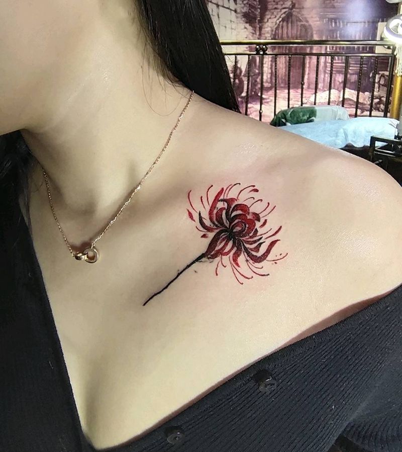 旧纹身遮盖纹身图片_肩部水彩纹身图案