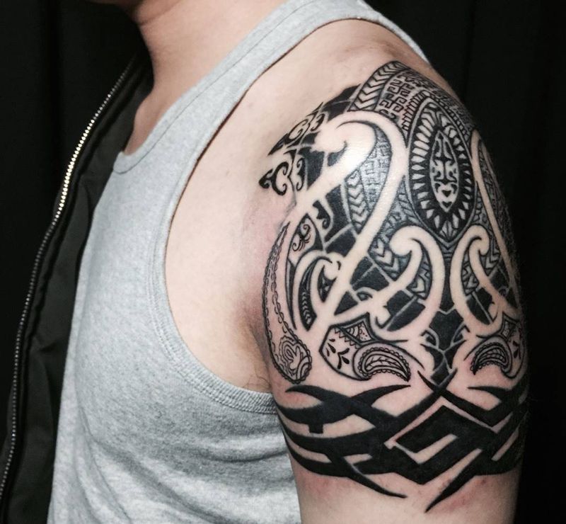 旧纹身添加修改纹身图片_成品手臂图腾原创字符宗教纹身图案