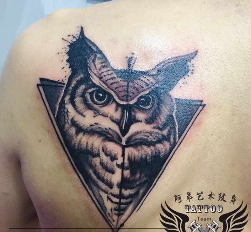 猫头鹰纹身图片