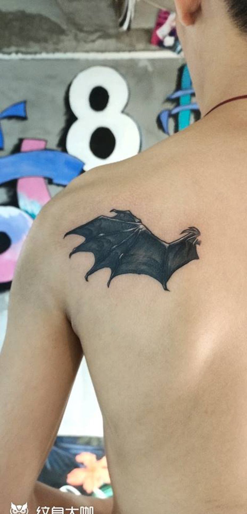 翅膀纹身图片_背部翅膀纹身图案