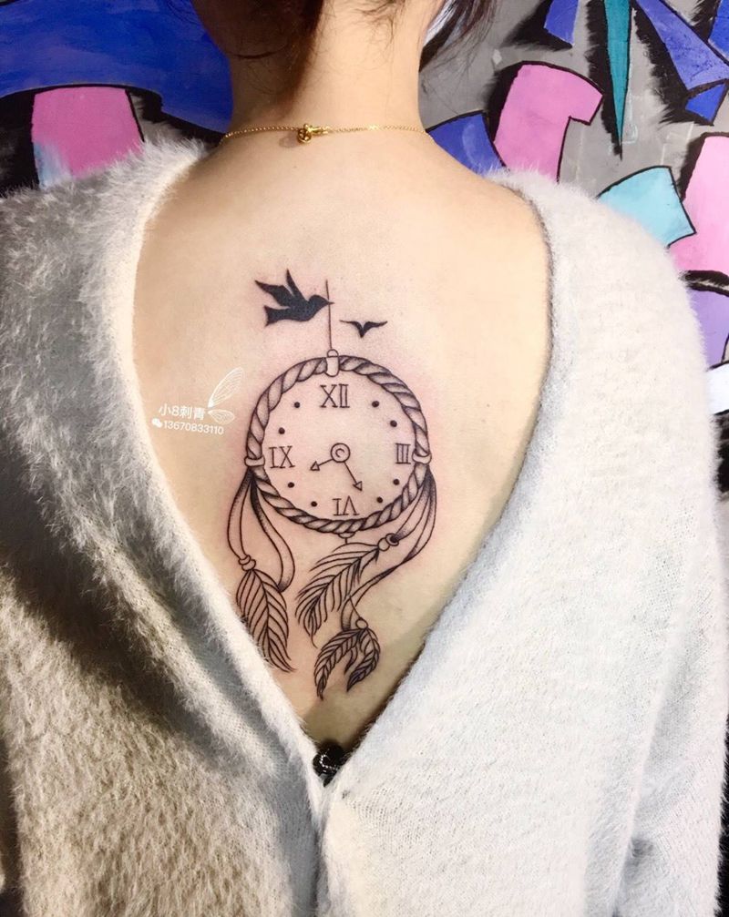 捕梦网纹身图片