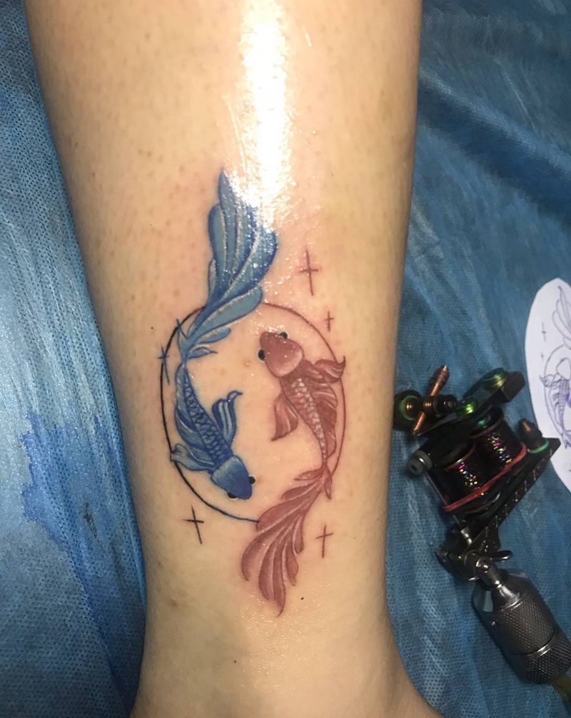 太极金鱼纹身图片