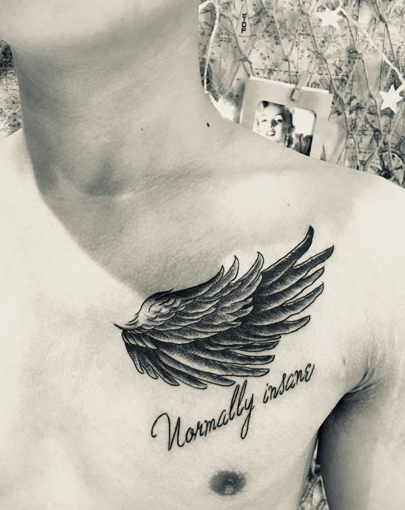 翅膀纹身图片