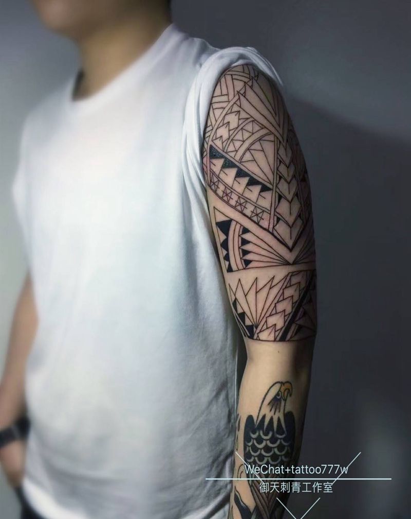 图腾纹身图片_手臂传统原创图腾成品纹身图案