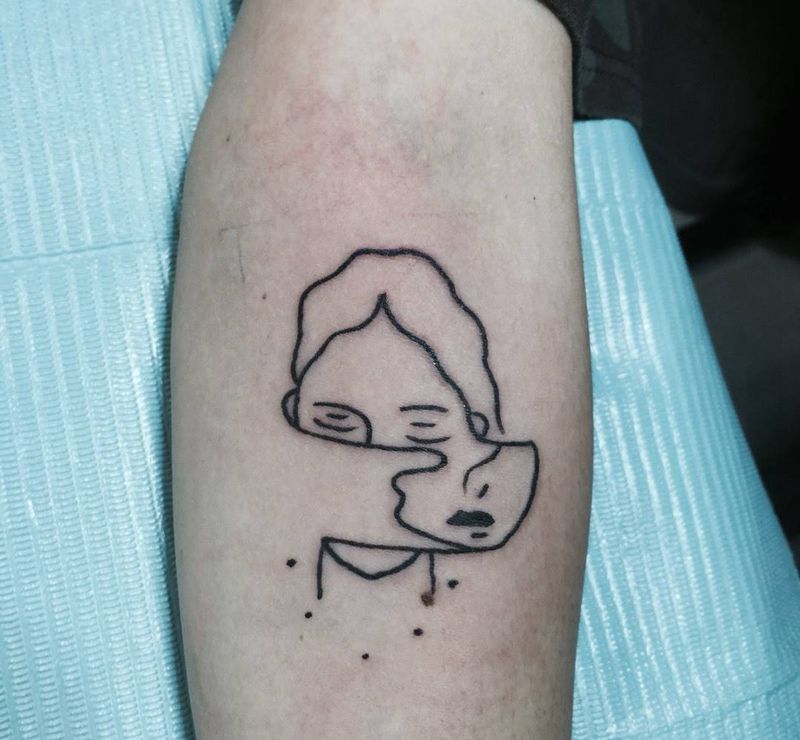 几何纹身图片_成品手臂清新纹身图案