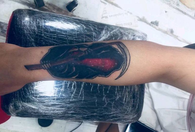 星空遮盖纹身图片