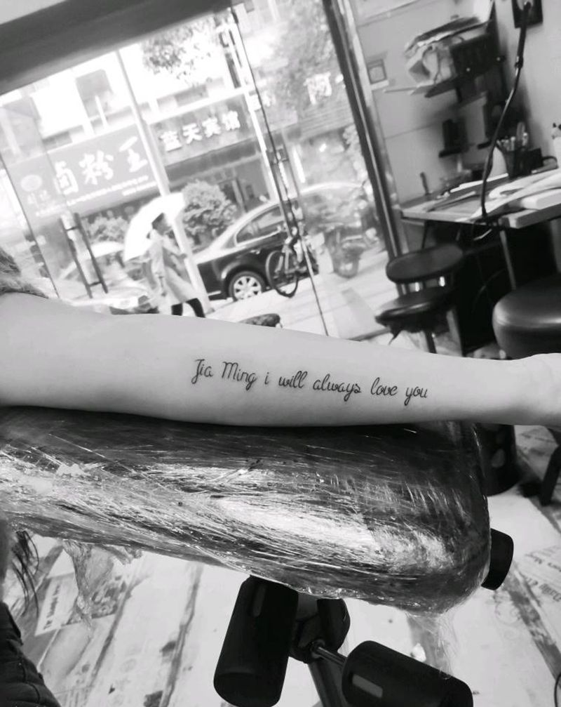 小英文纹身图片