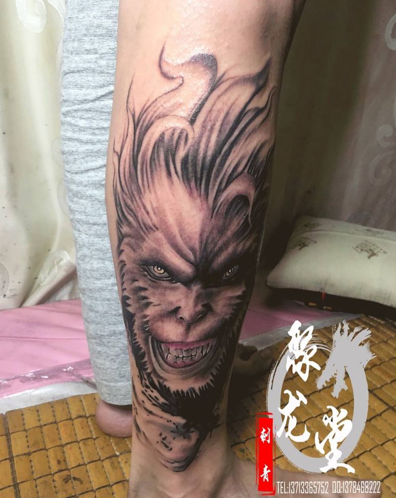暴力猴纹身图片