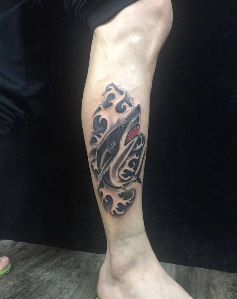 鲨鱼纹身图片