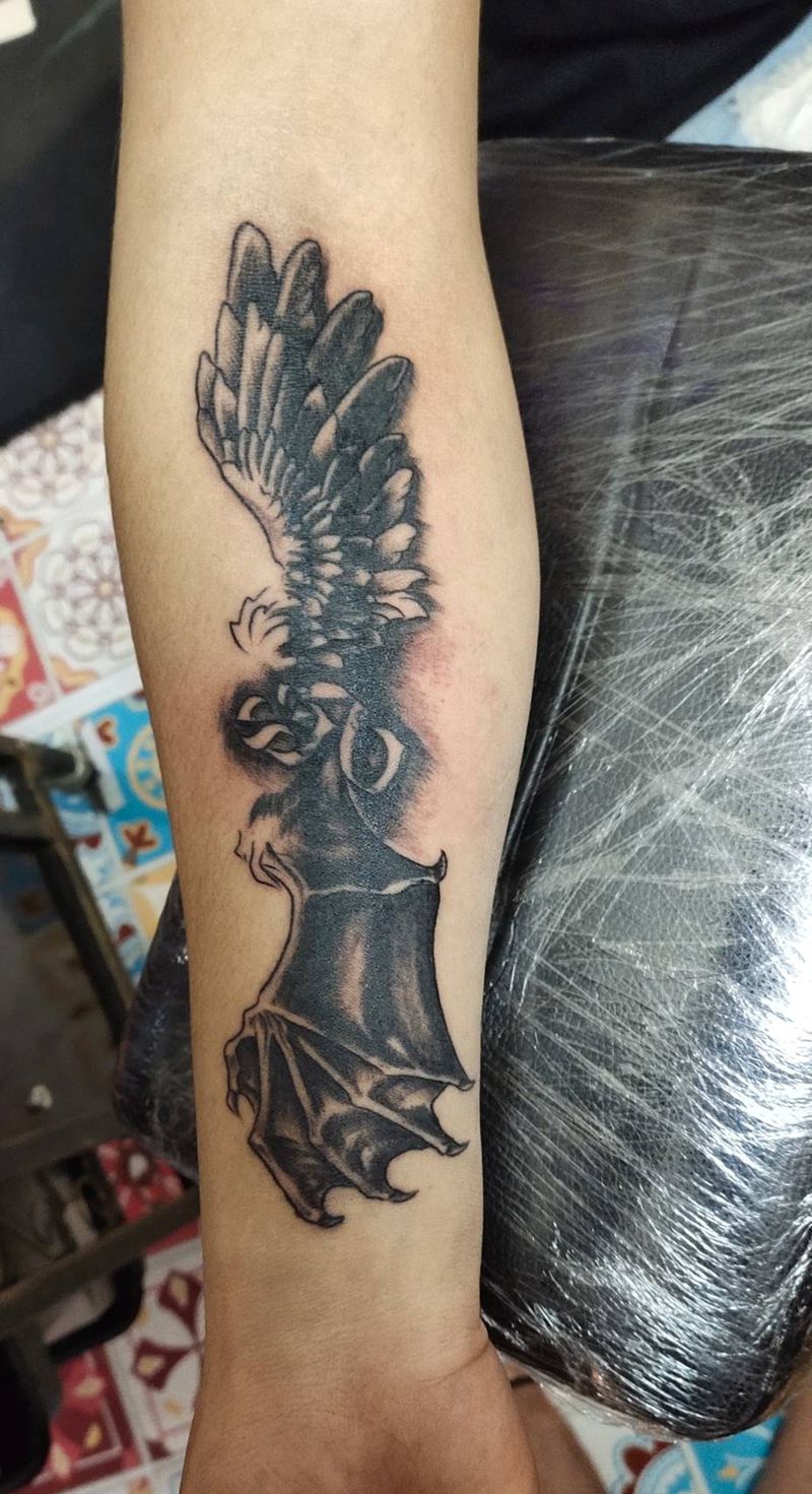 遮盖旧纹身作品纹身图片_手臂遮盖纹身图案