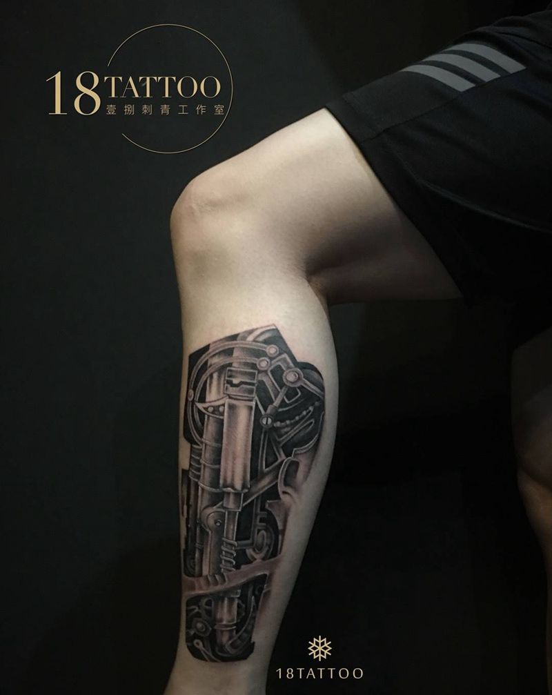 机器风格纹身图片