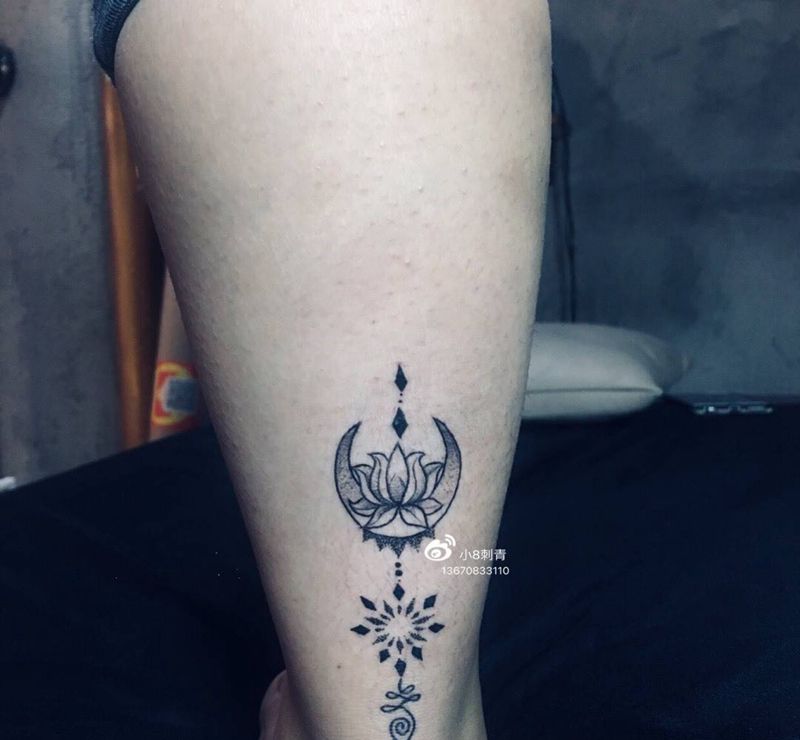 莲花纹身图片
