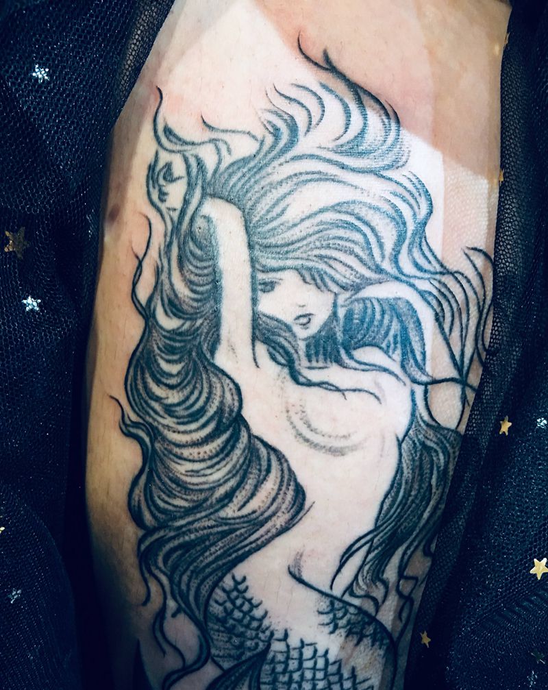 美人鱼纹身图片