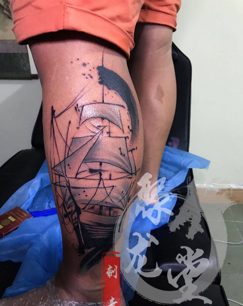 一帆风顺纹身图片