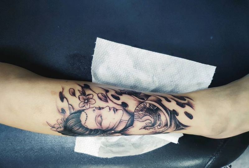 遮盖疤痕纹身图片