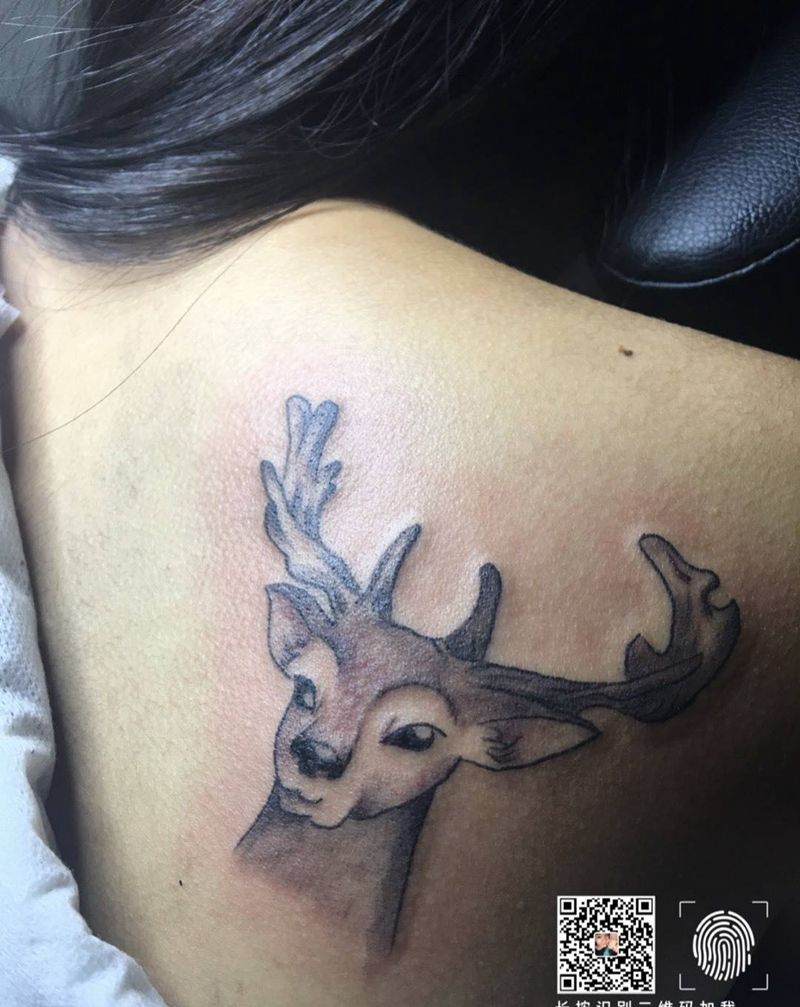 小鹿纹身图片
