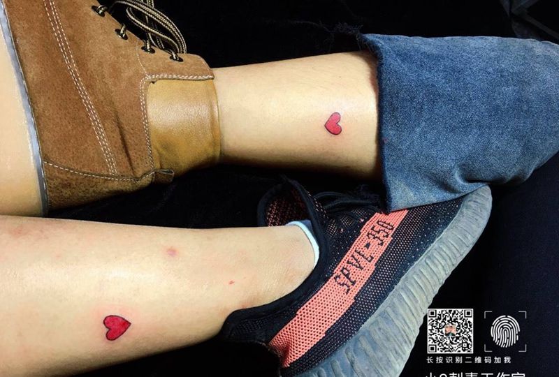 小心心纹身图片