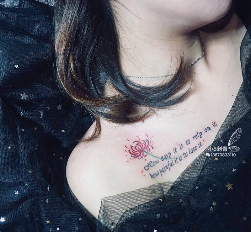 锁骨纹身纹身图片