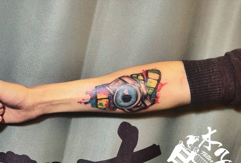 彩图相机纹身图片