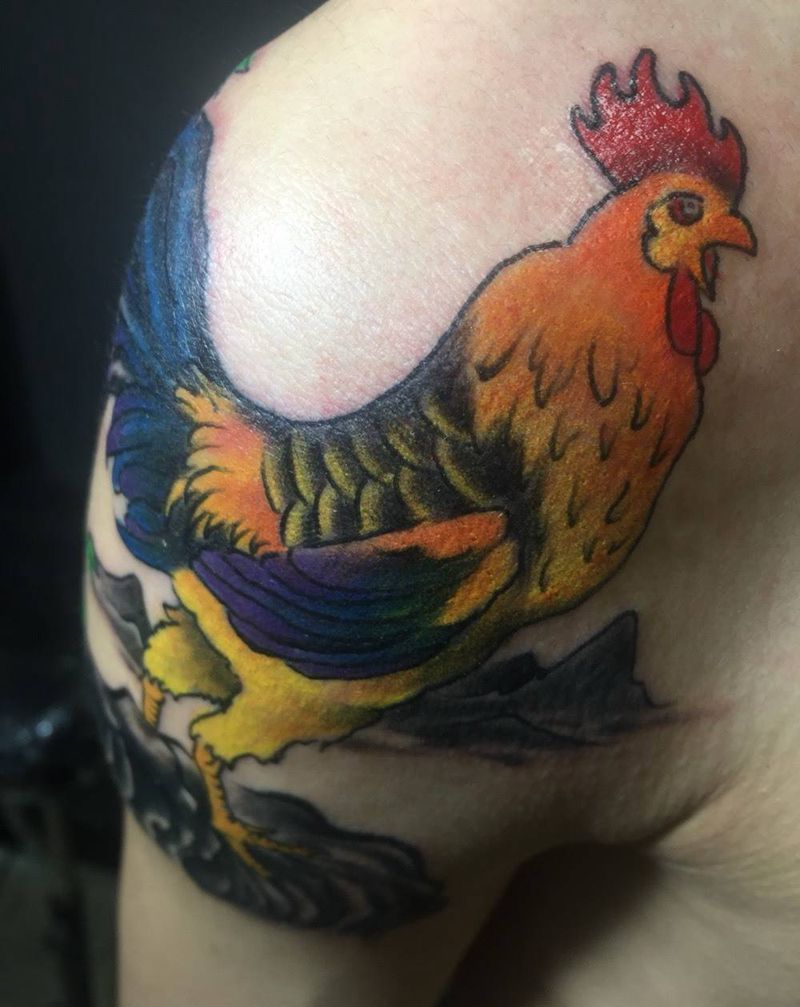 鸡纹身图片