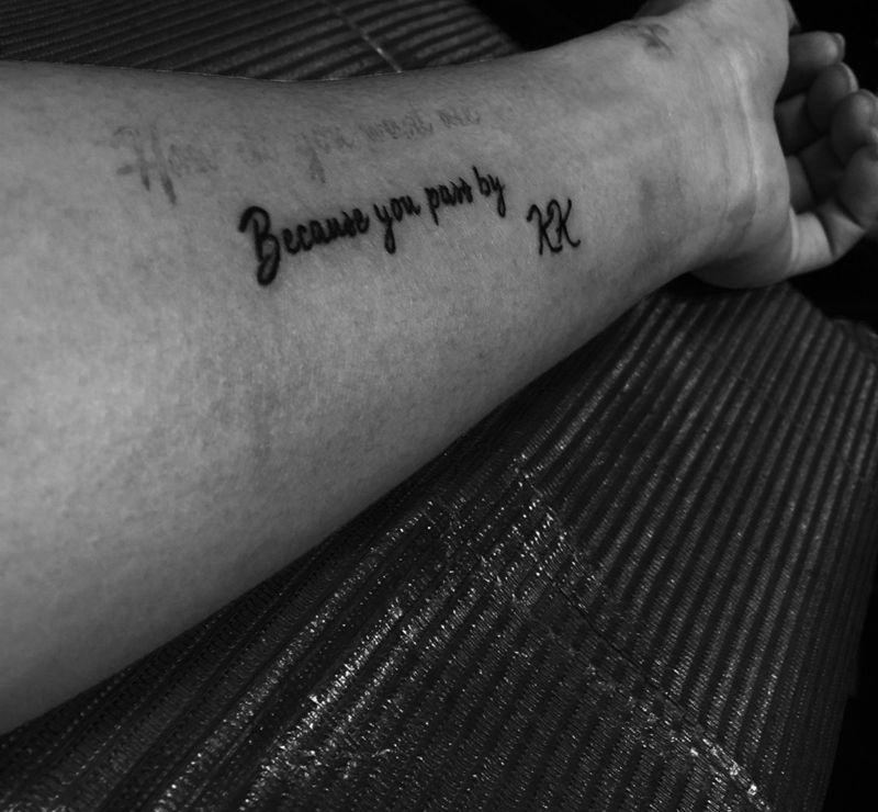 英文纹身图片_成品手臂清新纹身图案