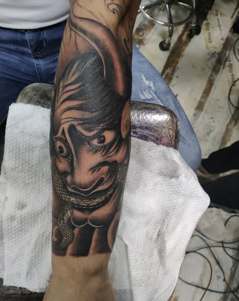 花臂（进度40%）纹身图片