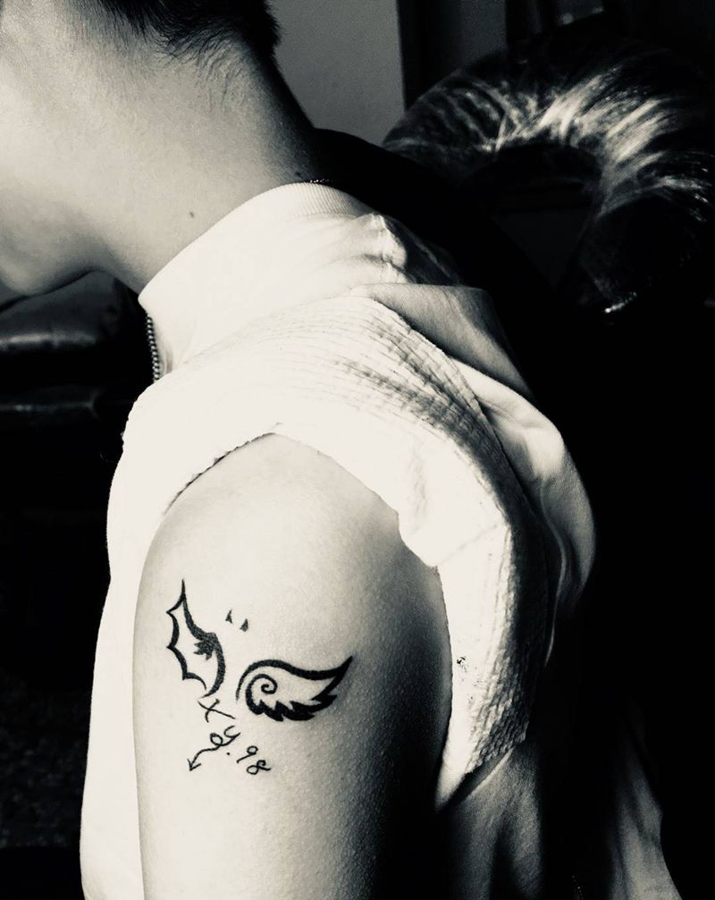 天使恶魔纹身图片