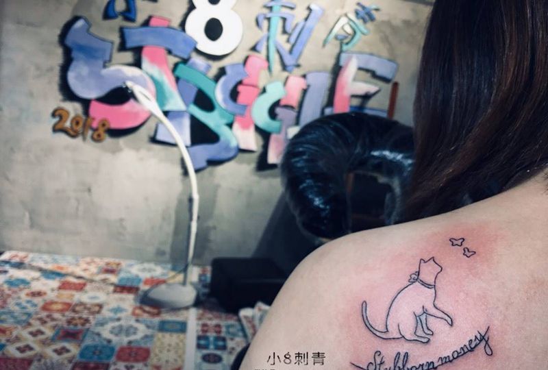 猫纹身图片
