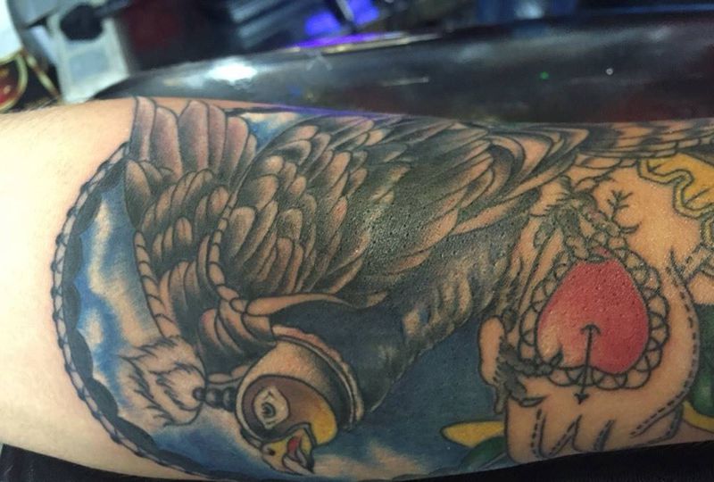 纹忆刺青出品！欧美遮盖旧图，未完待续纹身图片