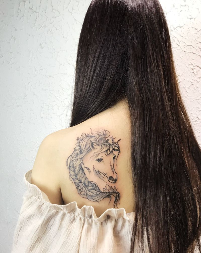 独角兽纹身图片