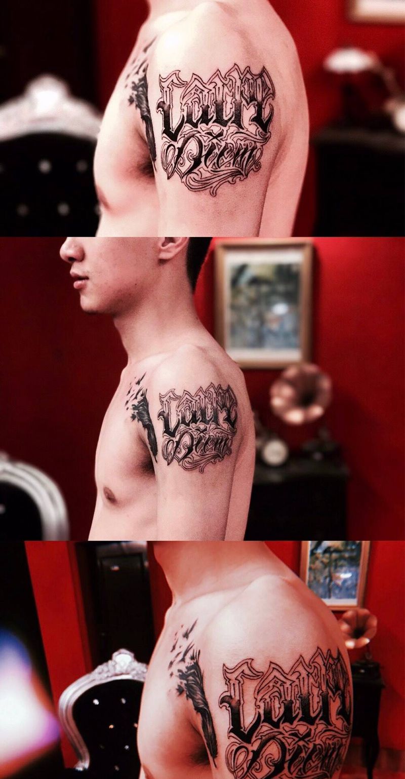 花体字纹身图片