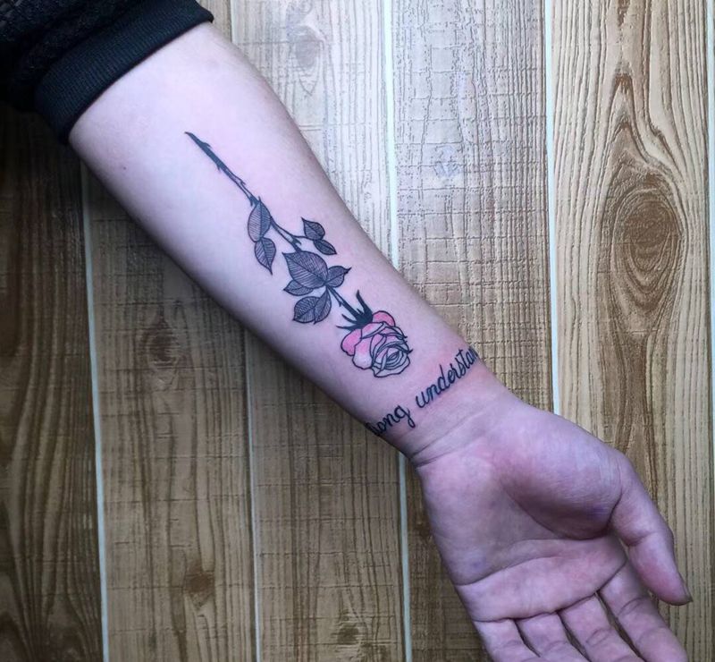 玫瑰纹身图片_彩纹身图案