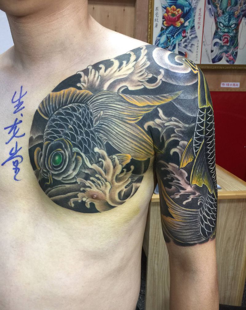 覆盖纹身半甲作品纹身图片_覆盖作品纹身图案