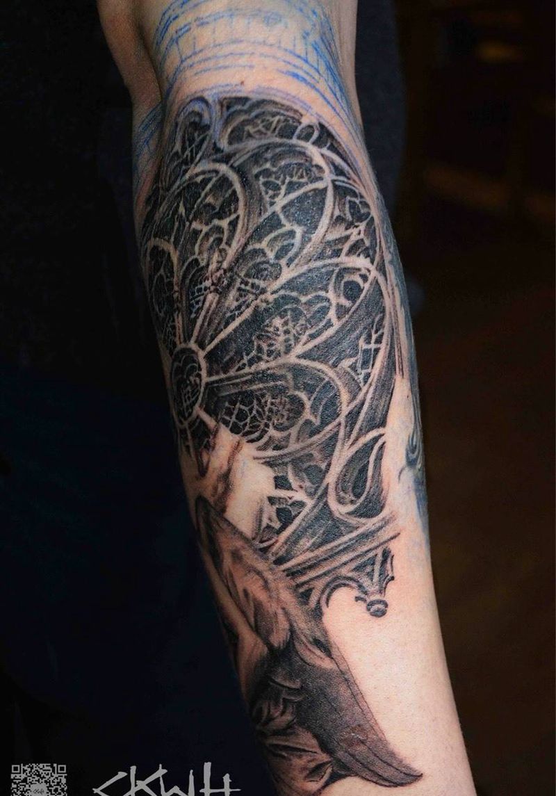 未完成纹身图片