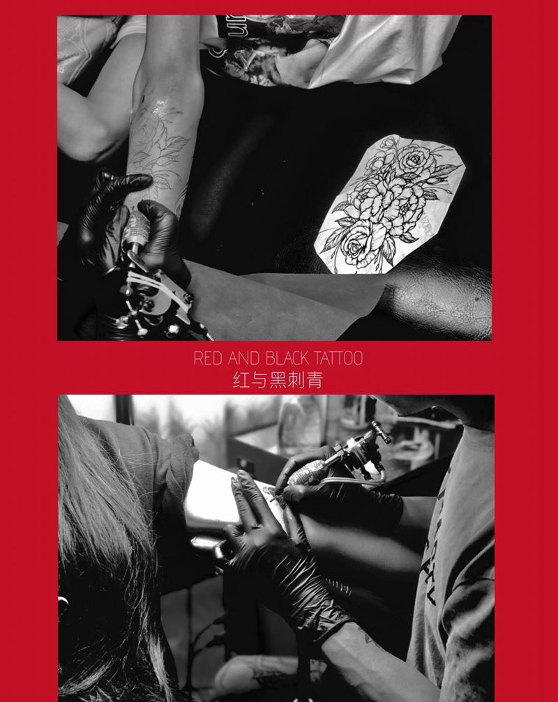 工作ING纹身图片