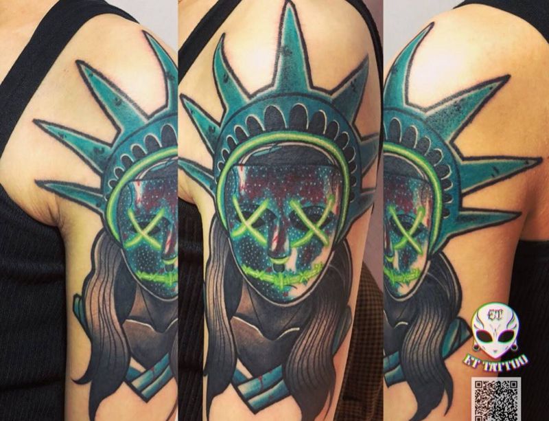 自由女神纹身图片