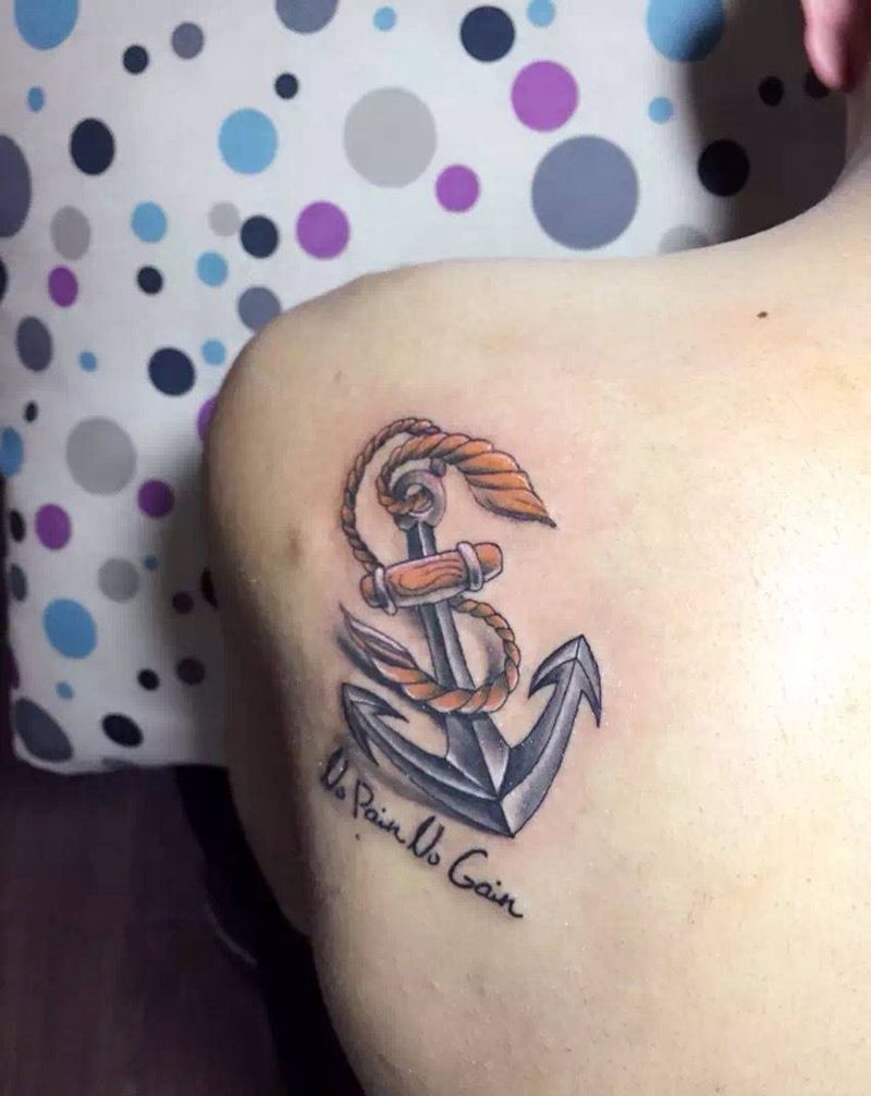船锚纹身图片