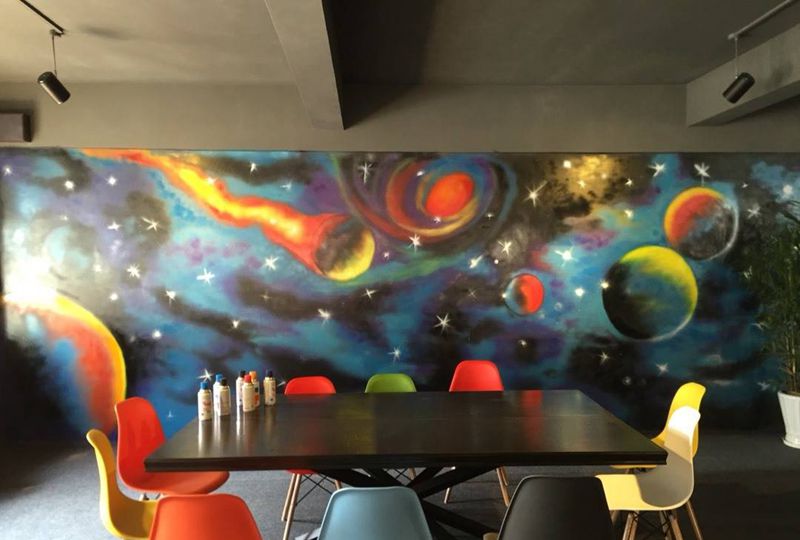 本店星空涂鸦纹身图片