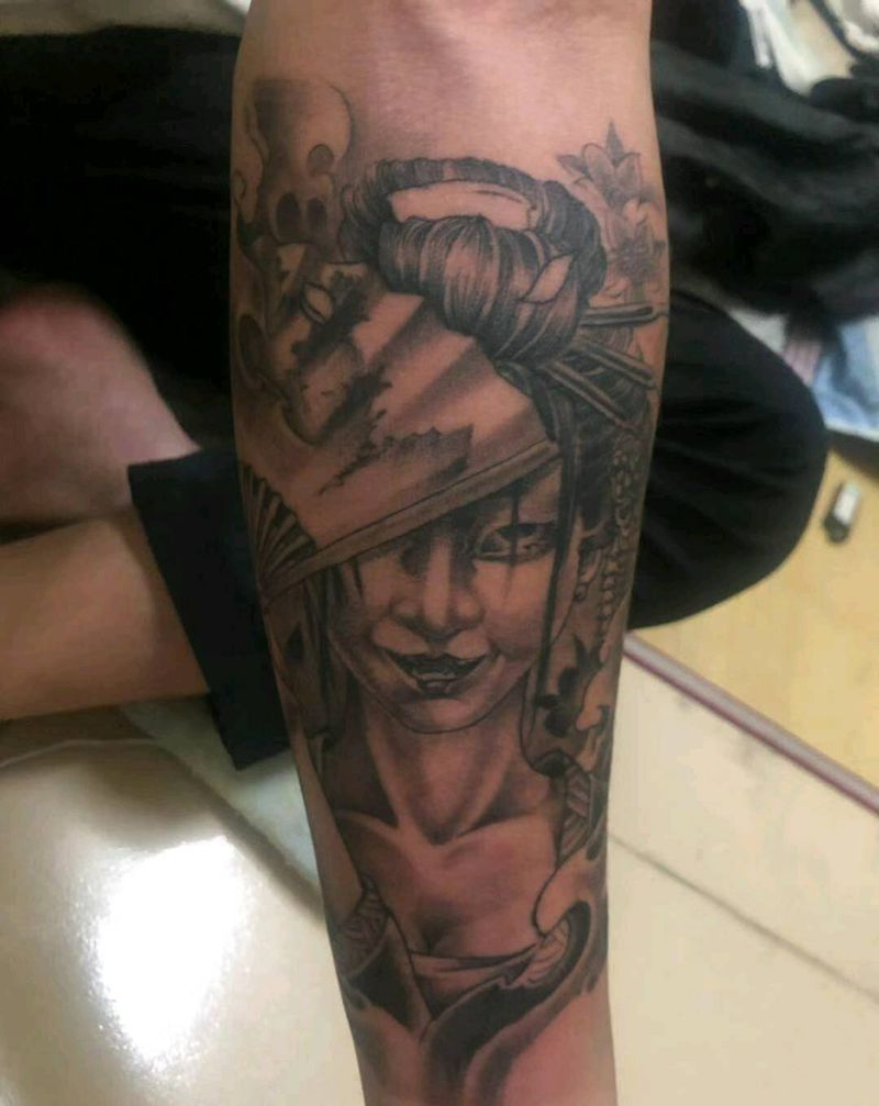 艺妓纹身图片